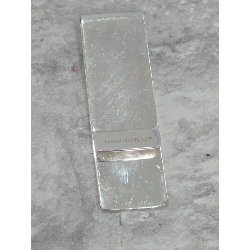 Tiffany & Co. Money Clip Sterling Silver Gift with Pouch And Box No Engravings